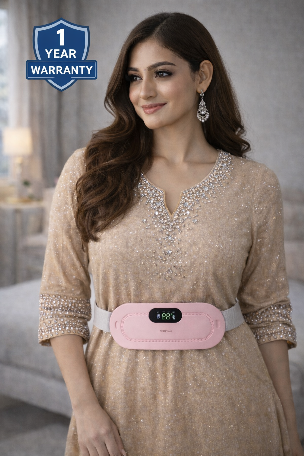 Portable Heating & Massage Belt for Period Cramps – Fast Warm Relief for Abdominal & Back Pain (Women)